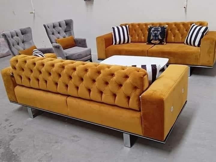 A set of beautiful and soft home furniture