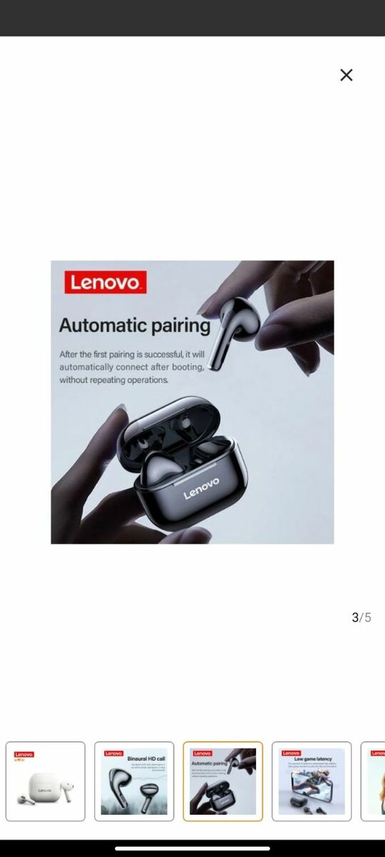 Écouteurs sans fil Lenovo