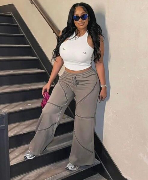 Pantalon décontracté femme tendance