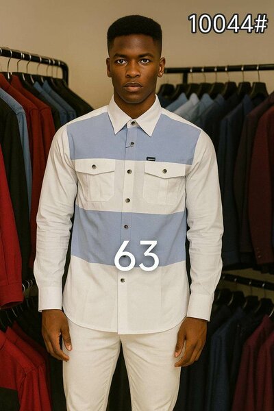 Chemise homme élégante bicolore