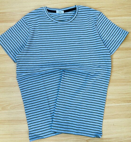 Unisex logo-embroidered striped cotton T-shirt