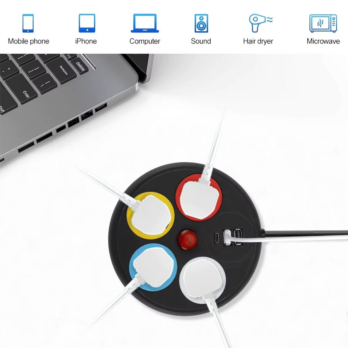 Multiprises Rondes USB