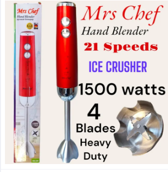 Mrs Chef Imported High Quality Heavy Duty Full Stainless Steel Body Hand Blender Stick Mixer 200, 800 - 2000 W