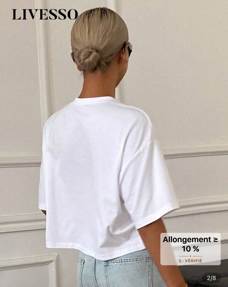 T-shirt blanc élégant brodé