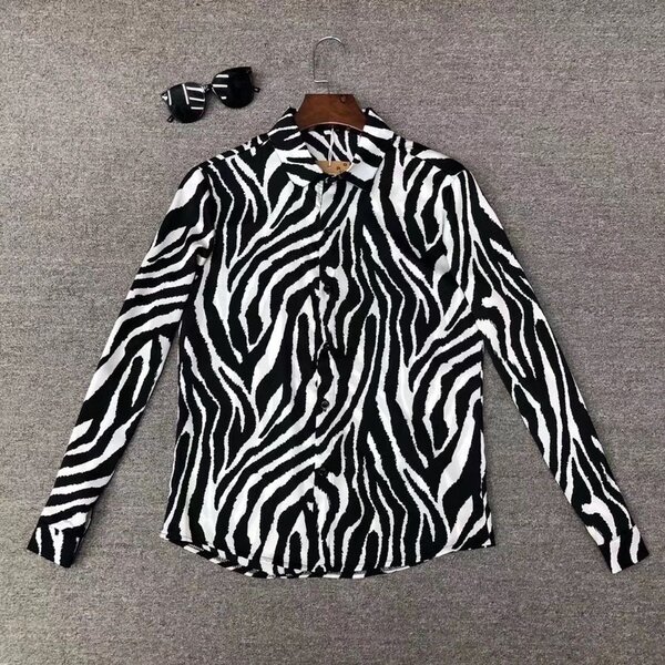 Рубашка с принтом тигровая