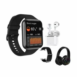 Montre connectée avec bracelet en acier