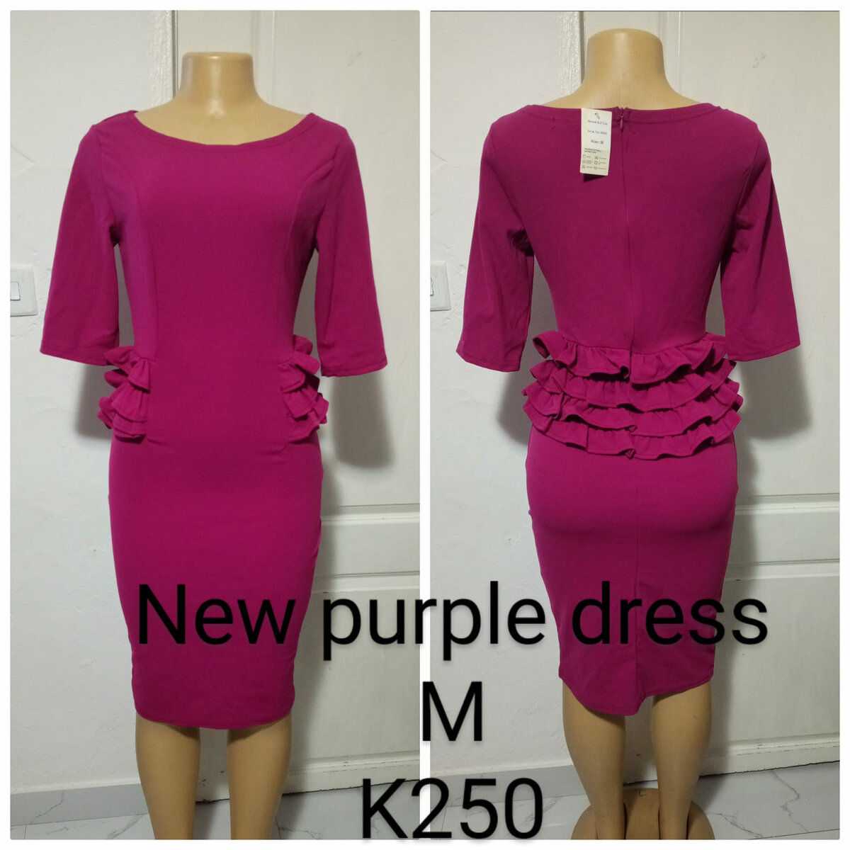 Women's dress purple-pink, size M