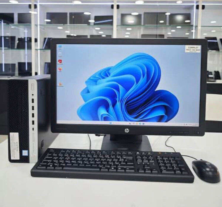 Ordinateur HP complet avec écran, clavier et souris