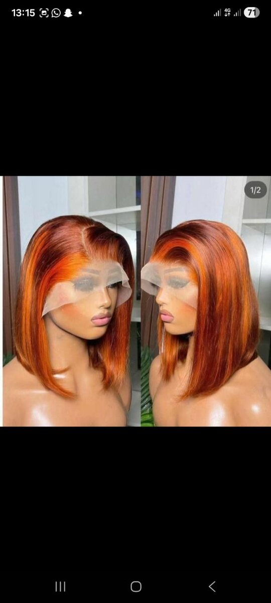 Perruque Bob Colorée