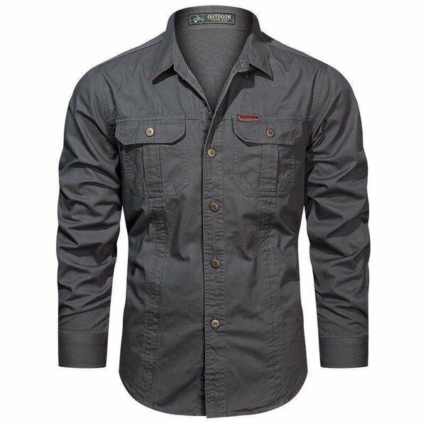 Chemise homme décontractée à manches longues