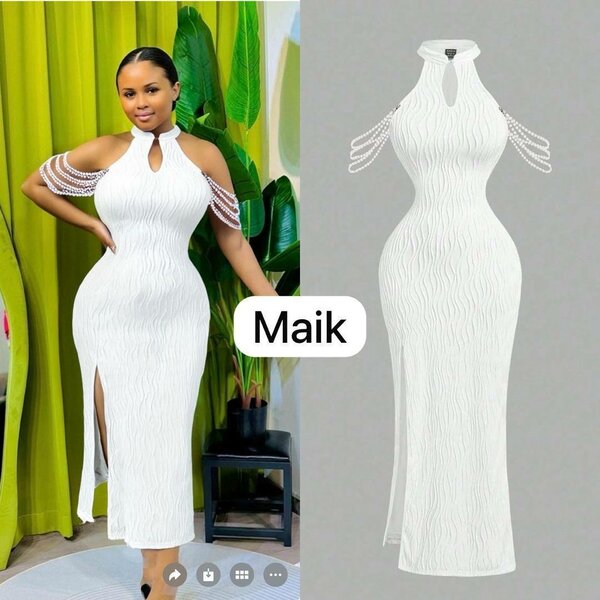 Robe blanche élégante soirée