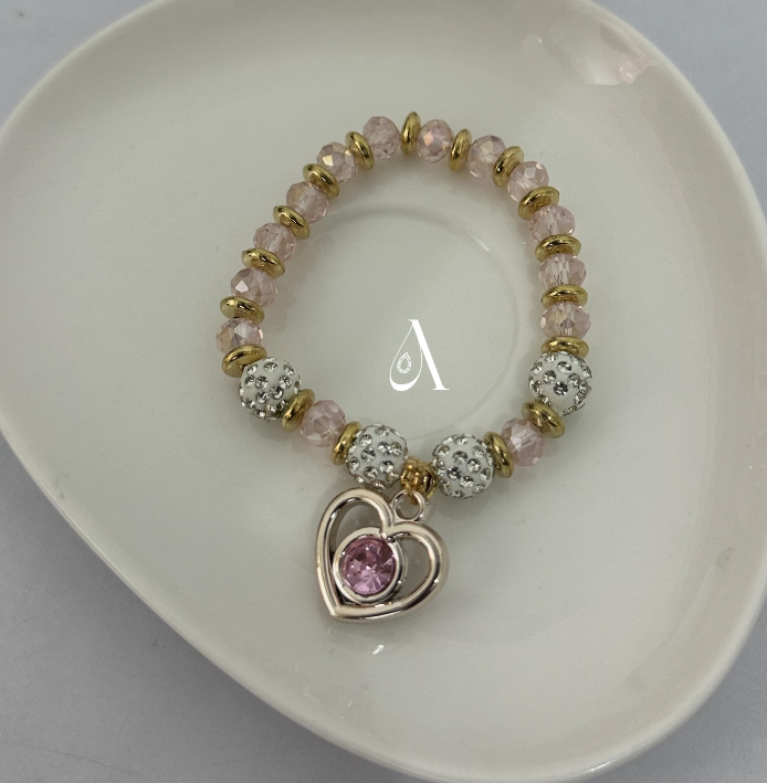 Baby pink bead bracelet 