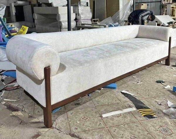 Canapé moderne en tissu blanc