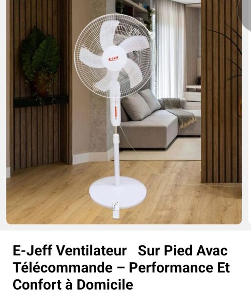 E-Jeff Ventilateur sur Pied Télécommandé