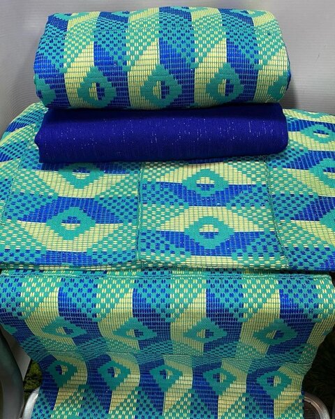 It is quality and heavy Kumasi made kente(made in Ghana)