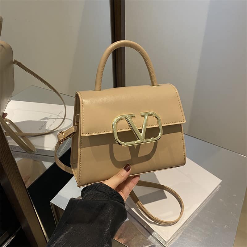 High quality and fashionable trapezoidal women's bag beige