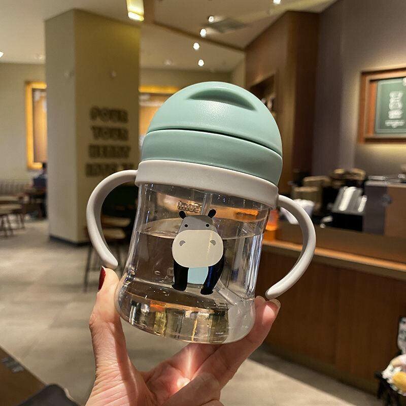 Nursing bottle with straw