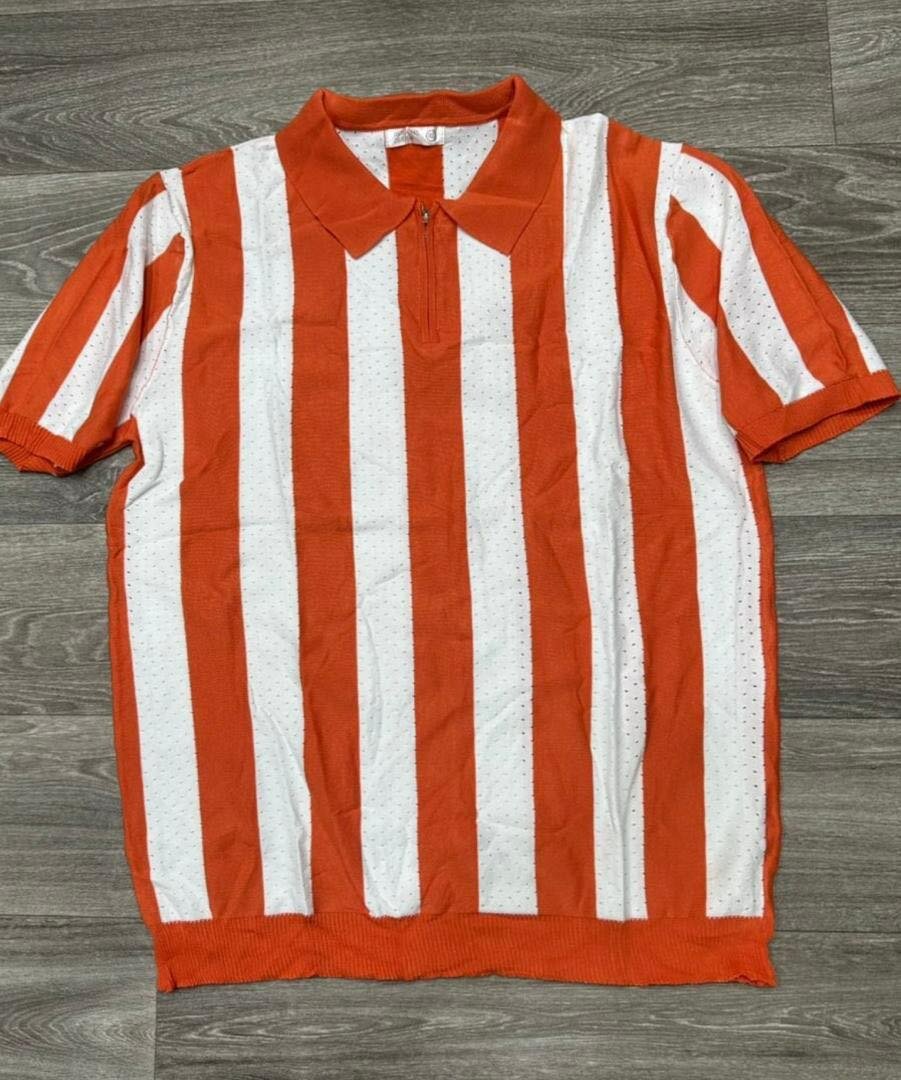 Polos rayés colorés en coton