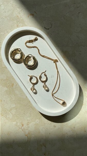 Concrete Oval Trays