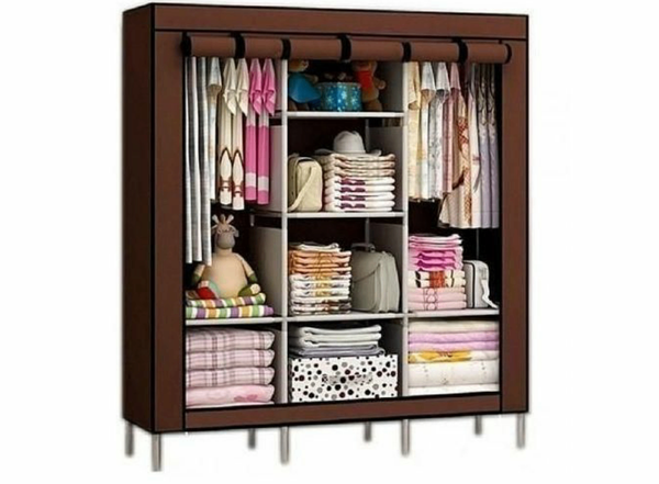 Placard Armoire   démontable 8 compartiments avec 3 battants