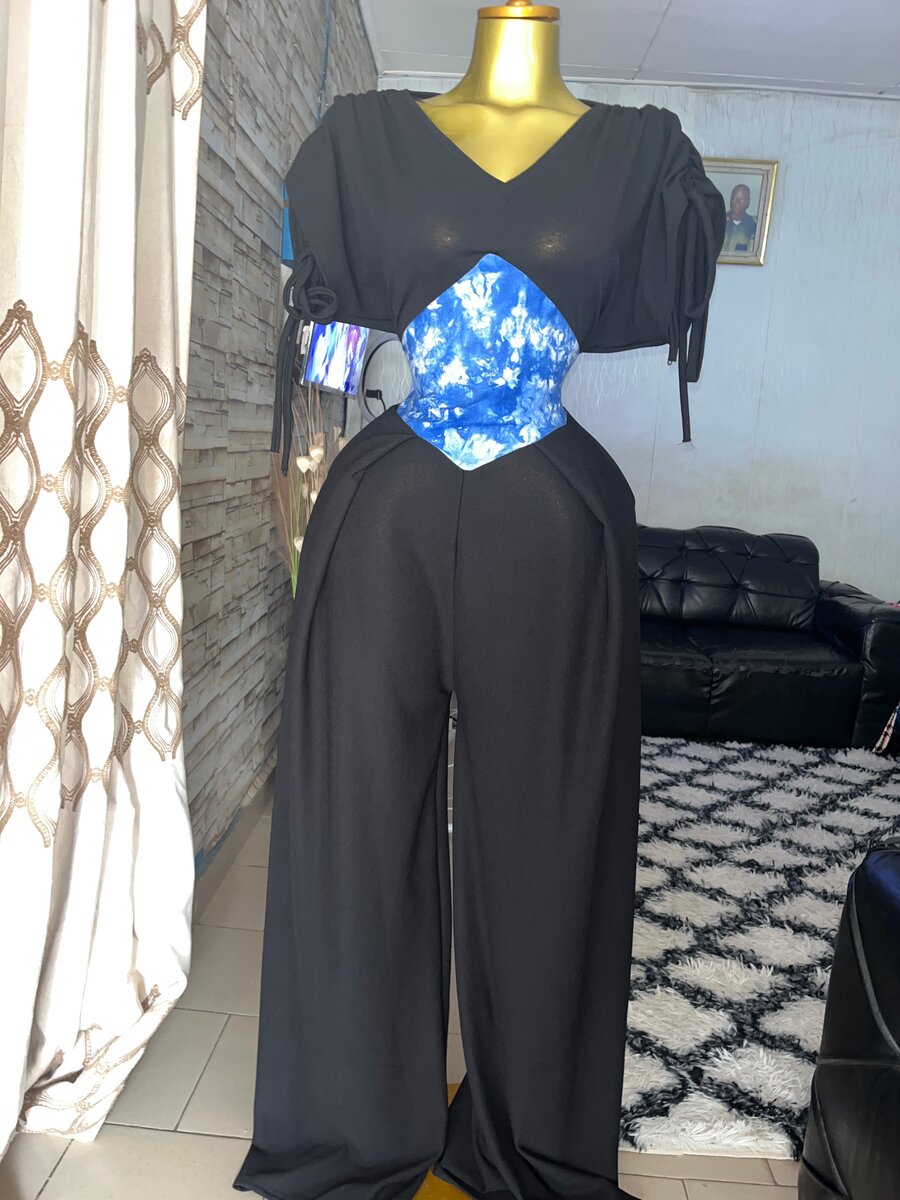 Jumpsuit taille haute corset