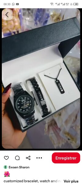 Ensemble Montre et Bijoux Personnalisé