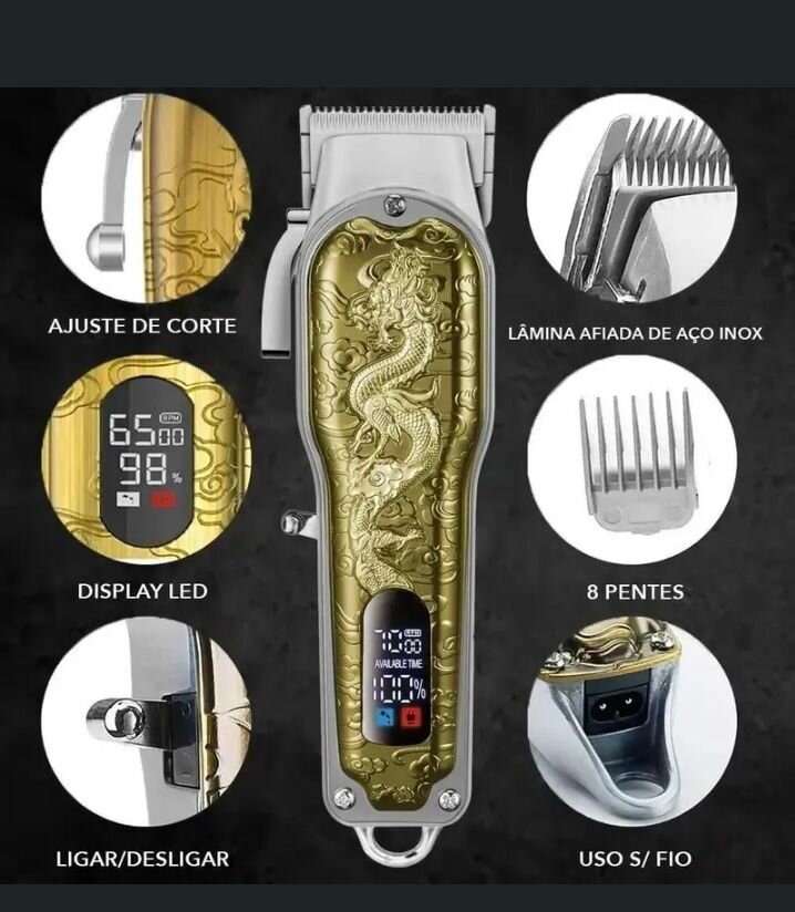 Tondeuse cheveux sans fil LED