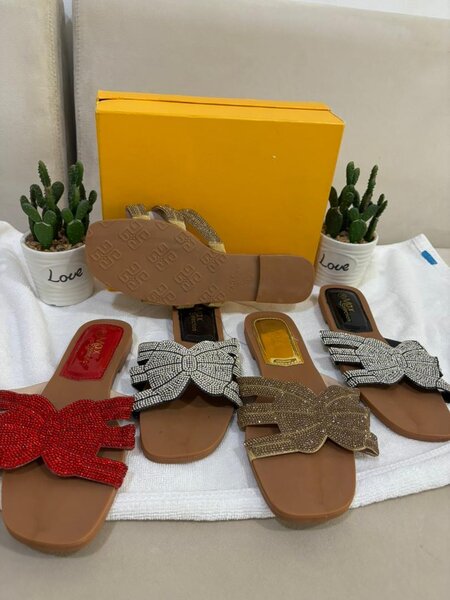 Chanclas mujer brillantes