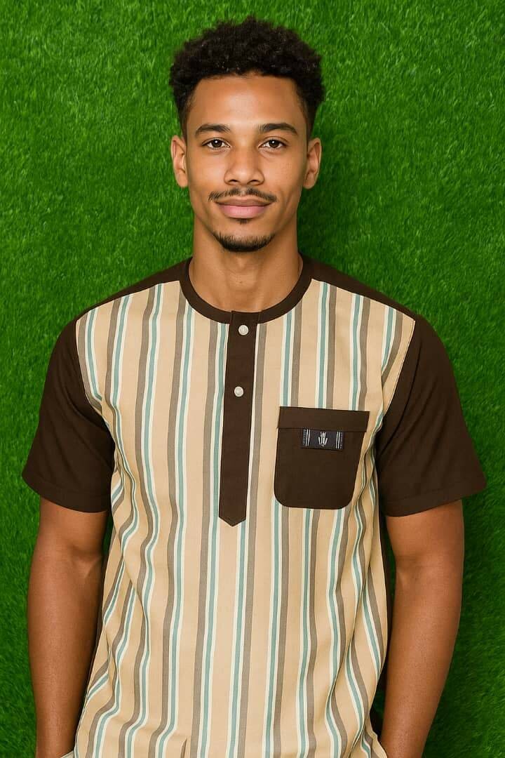 Chemise à rayures homme moderne