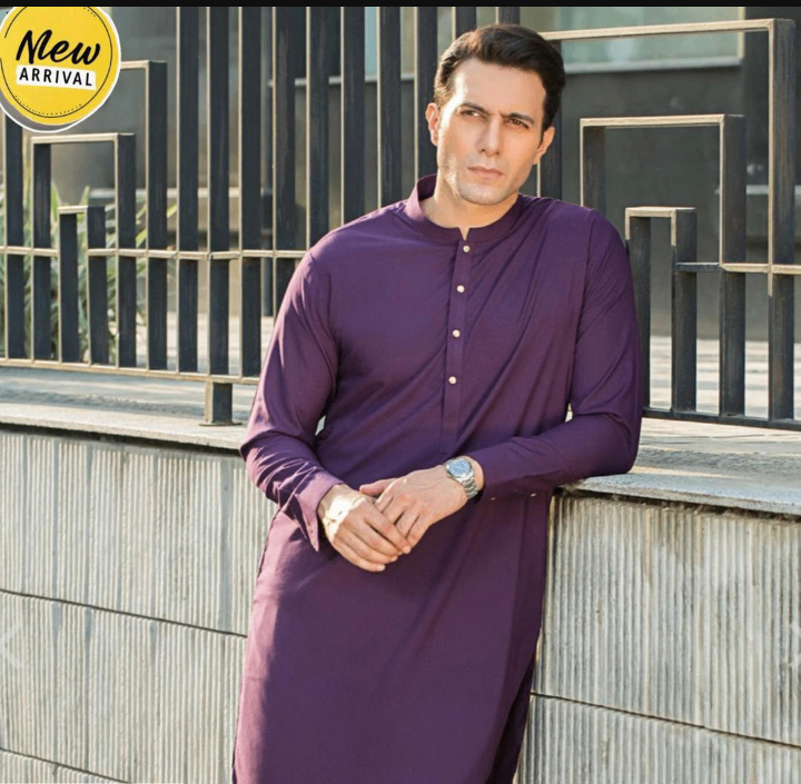 1 PCs mens Stitched Wash and wear plain suit