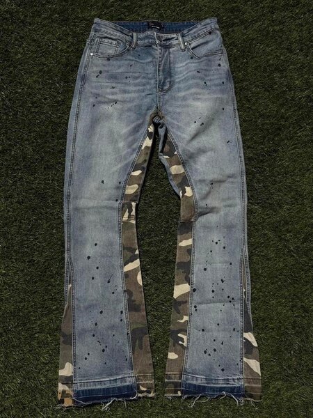 Jean déchiré camouflage homme