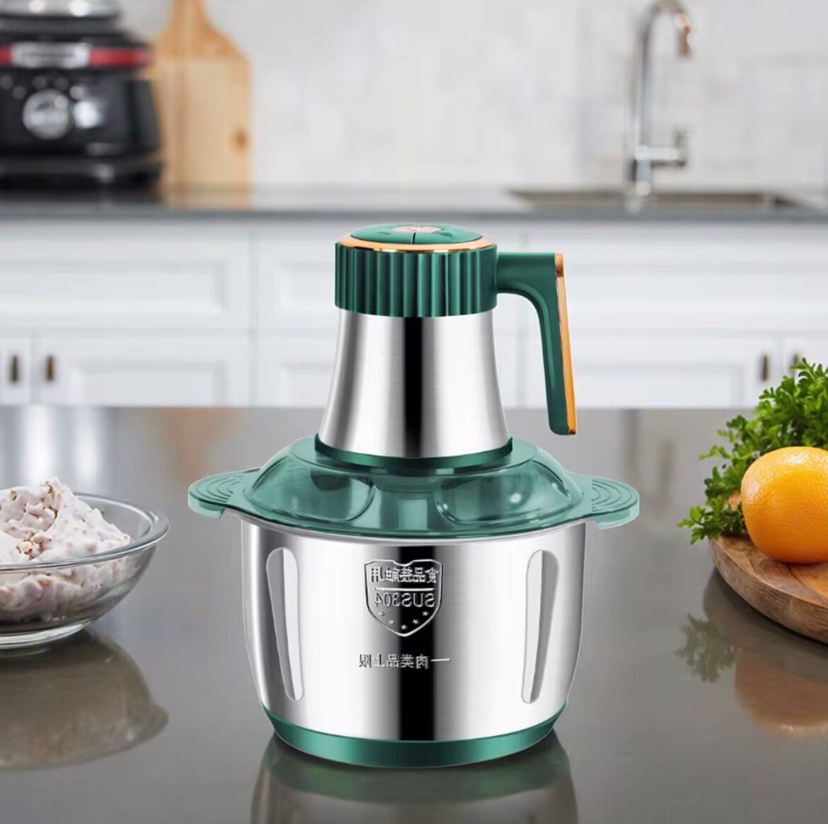 Hachoir manuel en acier inoxydable