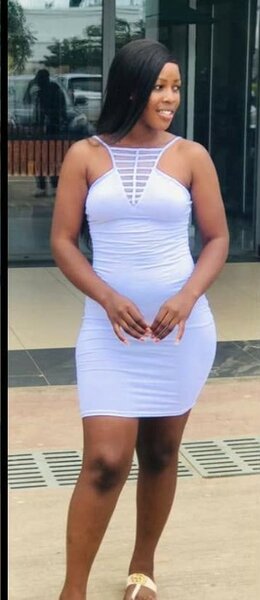 Stretch dress with original neckline white