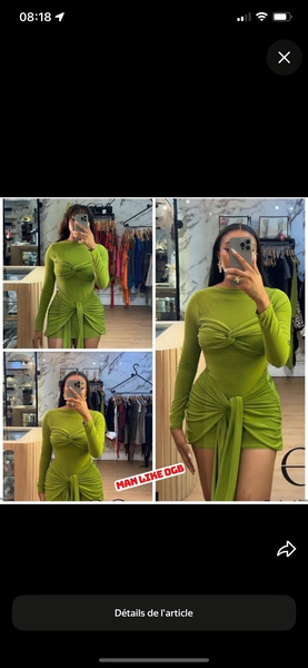 Robe moulante verte élégante