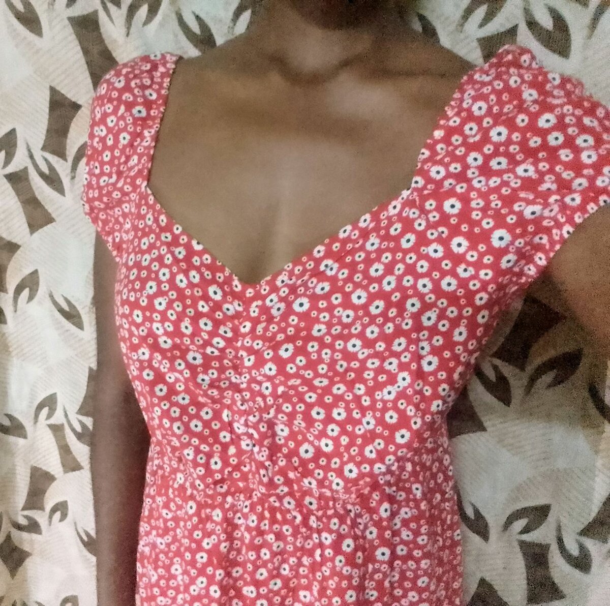 Robe fleurie rouge KIABI