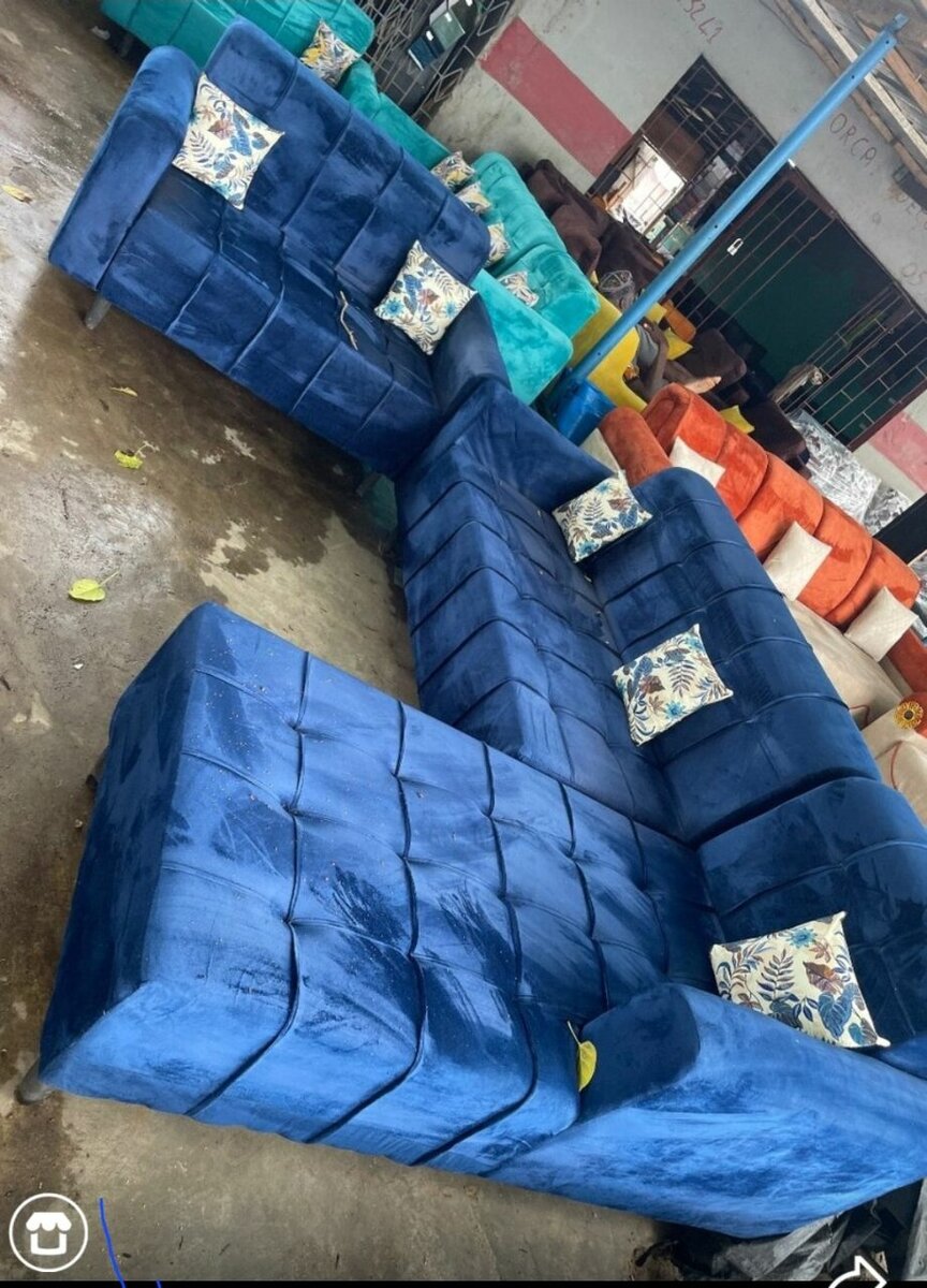 Canapé d'angle en velours