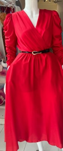 Charming women's dress color red 6/8/10/12/14