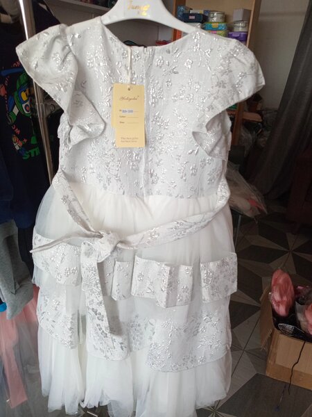 Girls brocade and tulle dress