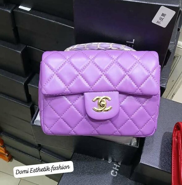 Sac à main en cuir matelassé