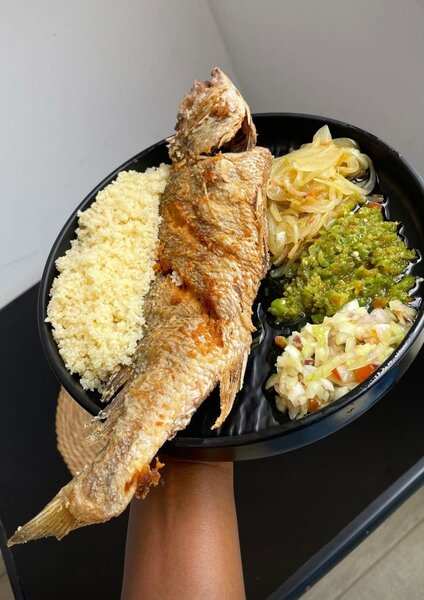 Attieké poisson sosso grillé