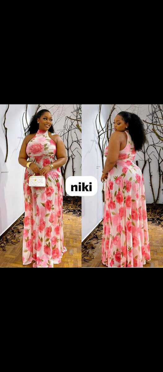 Robe longue élégante florale