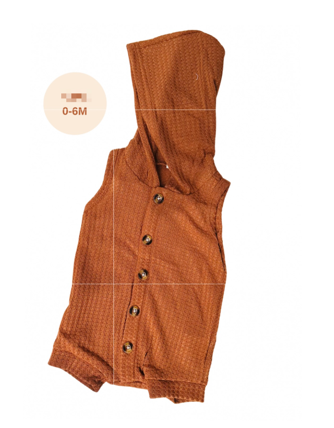 Hooded baby onesie