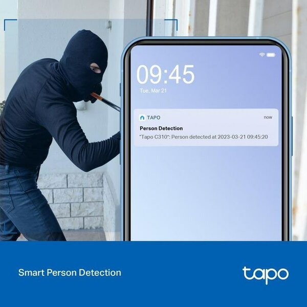 Caméra de sécurité extérieure Wi-Fi 2K étanche