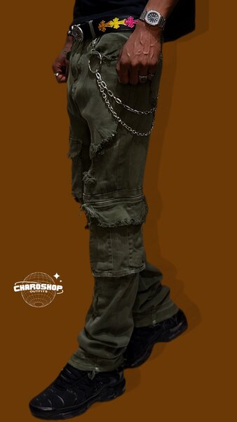 Pantalon cargo vert pour homme