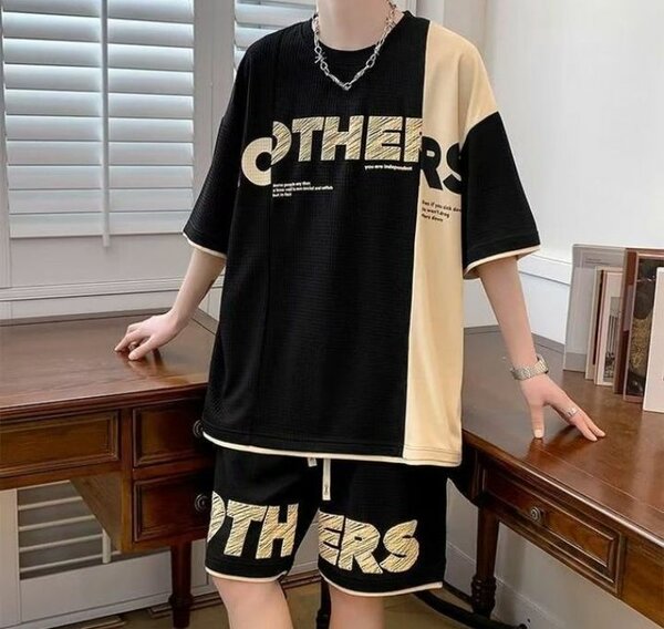 Fashion 2pcs Men's Short-sleeved T-shirt