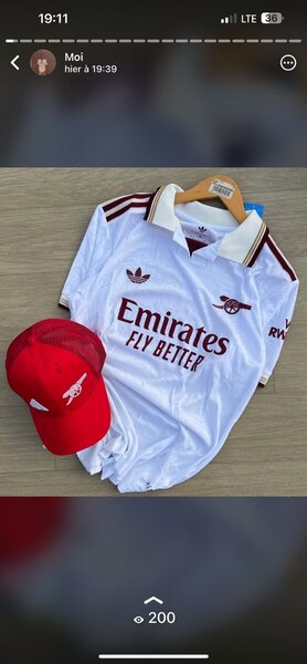 Maillot de football blanc Adidas