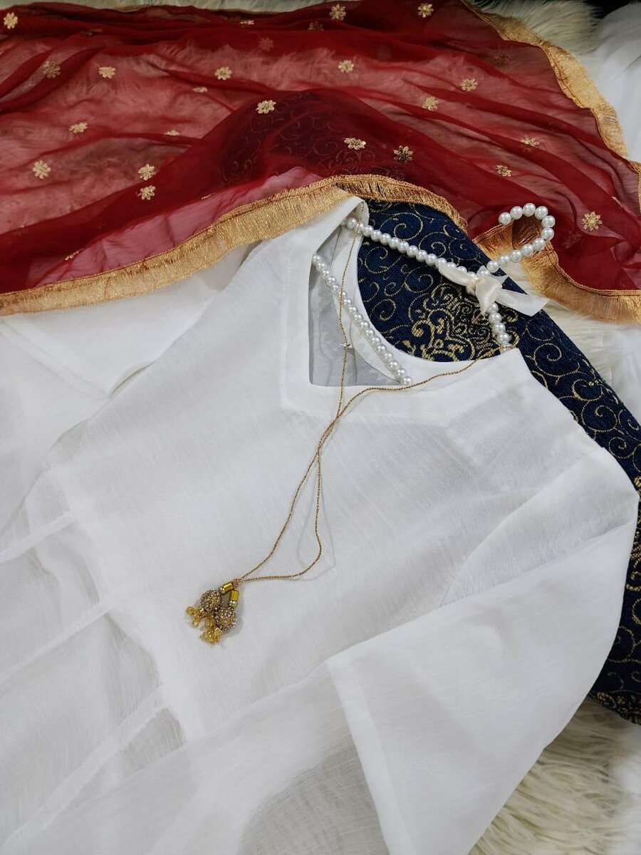 Chiffon maxi, chiffon dupatta,khatan silk trouser