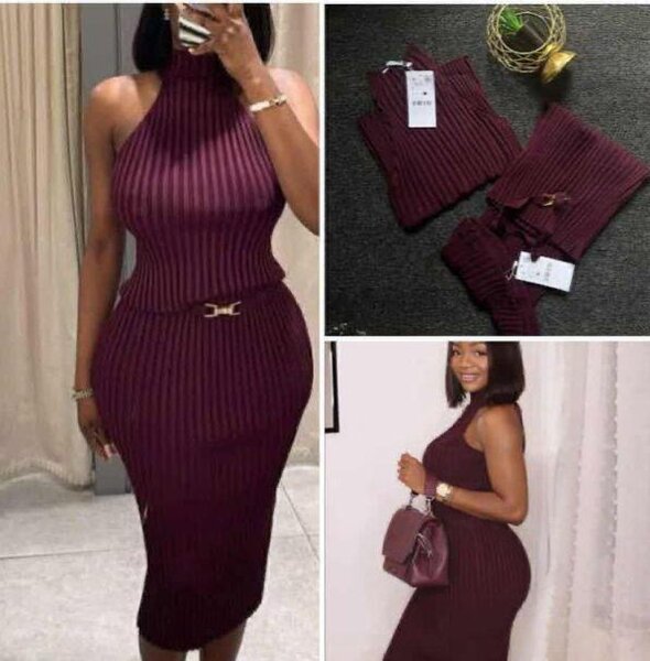 Robe moulante sans manches