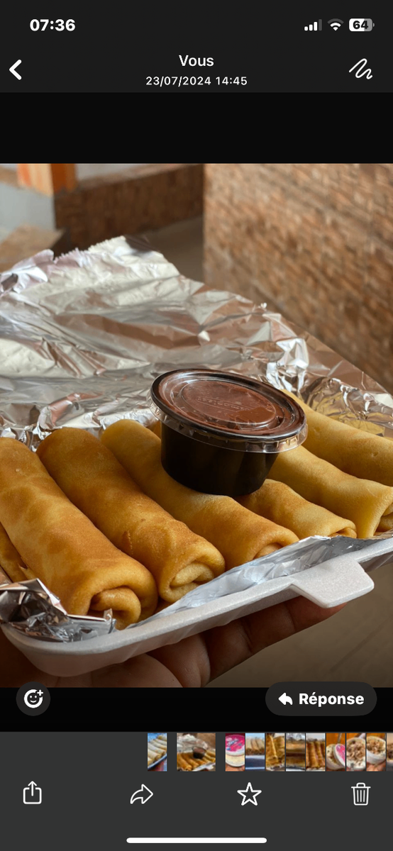 6 Crêpes fourrées au Nutella