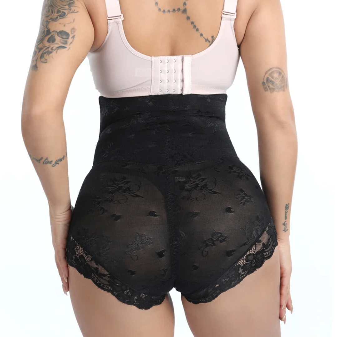 High-Waisted Lace Shapewear